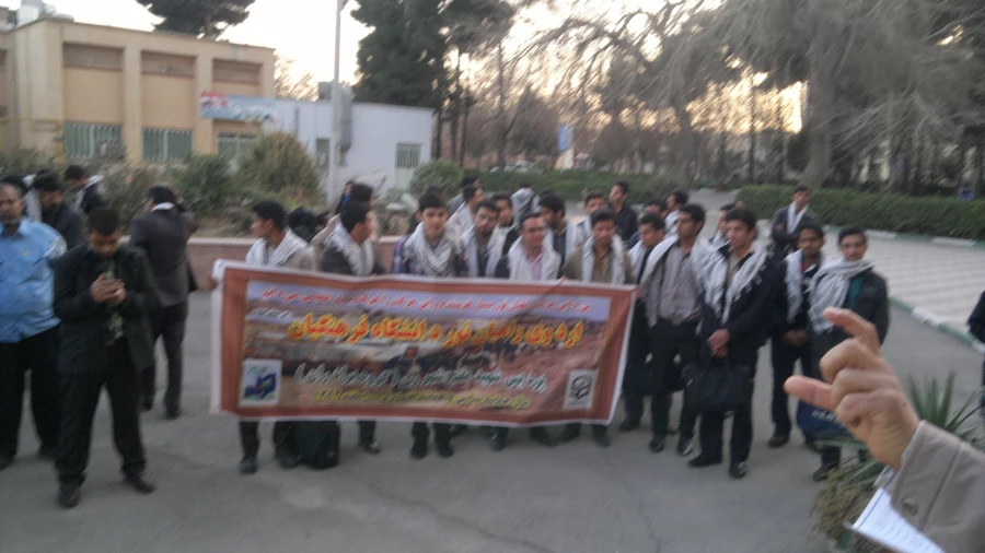 بدرقه دانشجویان پردیس شهید مفتح برای اردوی راهیان نور 2