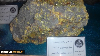 بازدید دانشجویان کارشناسی ناپیوسته رشته علوم تجربی از موزه زمین شناسی شهید زراستوند