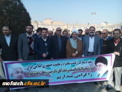 دانشجویان، استادان و کارکنان پردیس شهرری همگام با مردم ری در استقبال رئیس جمهور تدبیر امید 4