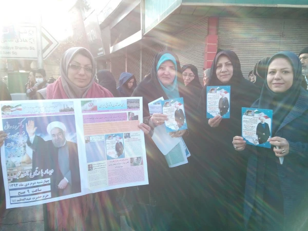 دانشجویان، استادان و کارکنان پردیس شهرری همگام با مردم ری در استقبال رئیس جمهور تدبیر امید 8