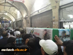 شرکت دانشجو معلمان پردیس در مراسم تشییع پیکر پاک دوتن از شهدای 7