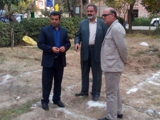 آماده سازی بوستان شهید در پردیس جهت میزبانی از شهید گمنام