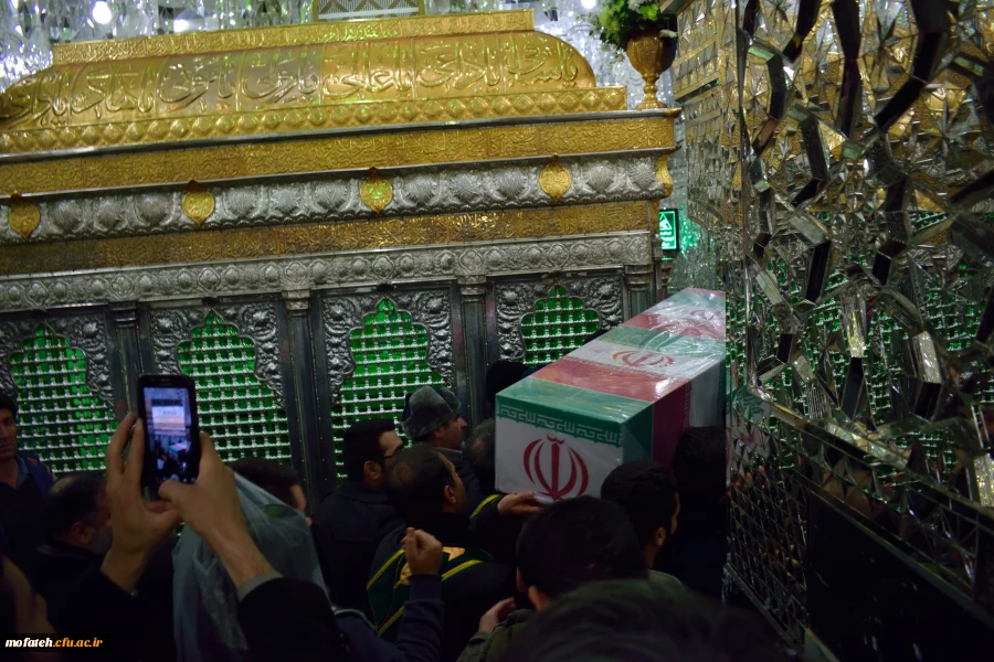 مراسم تشییع شهید گمنام در حرم حضرت عبدالعظیم