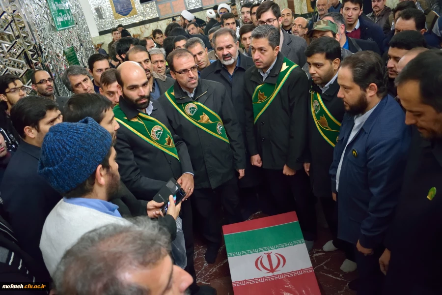 مراسم تشییع شهید گمنام در حرم حضرت عبدالعظیم