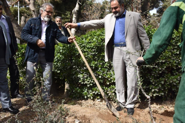 کاشت درخت در بوستان شهید