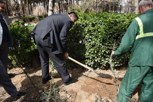 کاشت درخت در بوستان شهید