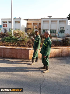 آماده سازی فضای سبز پردیس برای ورود به بهار و استقبال از میهمانان نوروزی