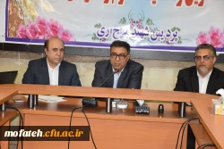 سرپرست معاونت نظارت ، ارزیابی و تضمیت کیفیت دانشگاه فرهنگیان در آئین تکریم و معارفه سرپرست پردیس شهید مفتح