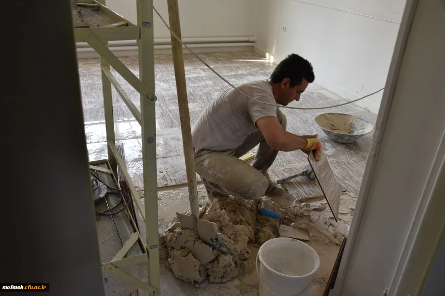 عملیات بهسازی تعمیر و نقاشی سرای دانشجویی و سلف سرویس دانشگاه شهید مفتح شهرری 2