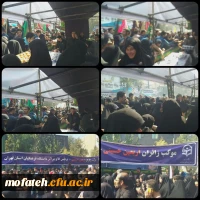 حضور پرشور و به یاد ماندنی دانشجو معلمان، استادان، و مسئولین محترم پردیس ها، مراکز و مدیریت استانی دانشگاه فرهنگیان در پیاده روی جاماندگان اربعین حسینی  13