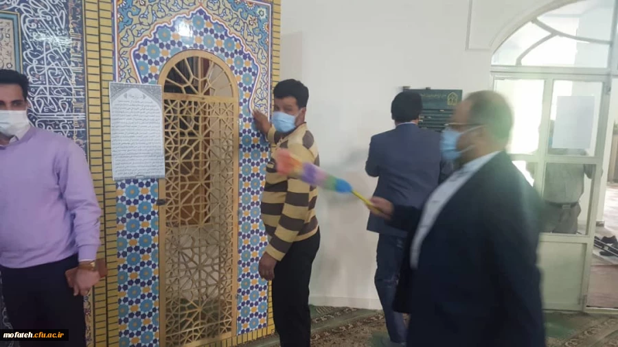 برگزاری آیین غبارروبی نمازخانه بقیه الله الاعظم (عج) به مناسبت دهه تعظیم و تکریم مساجد در آستانه ماه مبارک رمضان 8