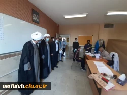 بازدید حجج الاسلام آقایان علیخانى و آذرنیوند معاونان محترم نهاد نمایندگى مقام معظم رهبرى پردیس هاى استان تهران از فرآیند مصاحبه هاى تخصصى
 4