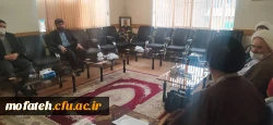 جلسه دیدار امام جمعه محترم شهر ری با مسئولان پردیس شهید مفتح شهر ری 
