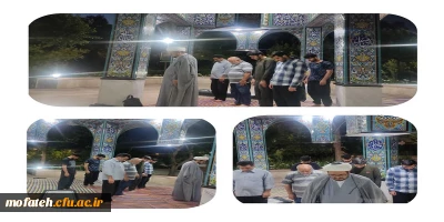 برگزاری نماز جماعت مغرب و عشا در جوار مزار مصفای شهید گمنام پردیس شهید مفتح