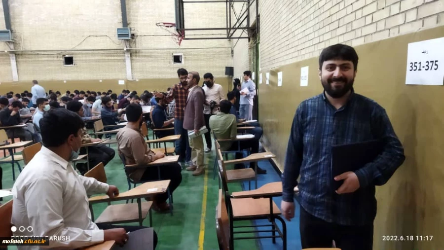 بازدیدسرپرست پردیس، از حوزه های امتحانی سالن ورزشی و  ساختمان آموزشی پردیس شهید مفتح 4