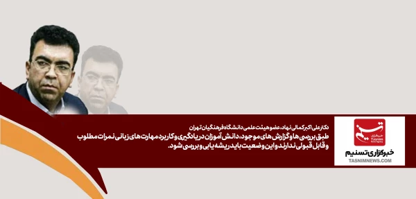 طبق بررسی ها و گزارش های موجود، دانش آموزان در یادگیری و کاربرد مهارت های زبانی نمرات مطلوب و قابل قبولی ندارند و این وضعیت باید ریشه یابی و بررسی شود. 2