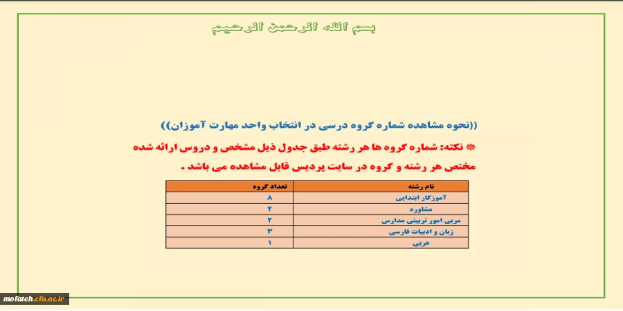 مشاهده و دریافت چارت های درسی مهارت آموزان به تفکیک رشته و گروه