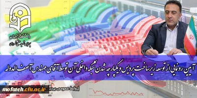  آیین رونمایی از توسعه زیرساخت پردیس و یکپارچه شدن شبکه داخلی آن توسط آقای مهندس آصف