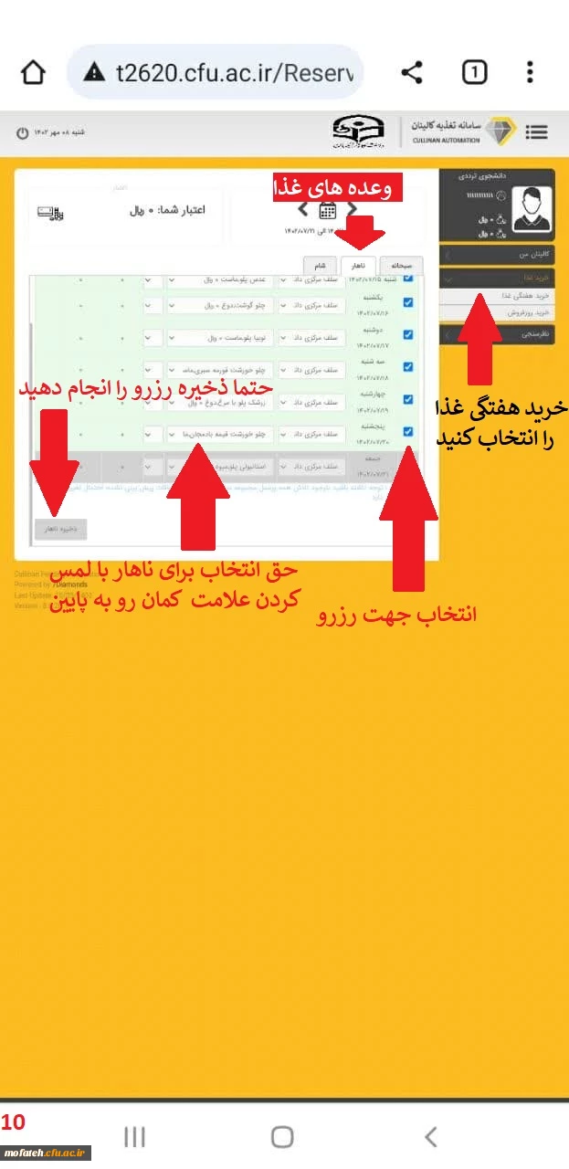 راهنمای تصویری سامانه تغذیه کالینان 11