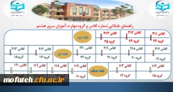 راهنمای طبقاتی شماره  کلاس مهارت آموزان سری هشتم