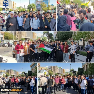 گزارش تصویری؛

حضور دانشجو معلمان و اساتید ولایتمدار پردیس شهید مفتح شهر ری در راهپیمایی