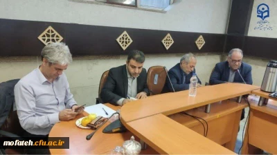 حضور دکتر اولی؛ سرپرست مدیریت امور پردیس های استان تهران و دکتر خدا قلی  زاده؛ معاون آموزشی، فرهنگی و پژوهشی و دکتر رحیمی؛ رئیس حراست دانشگاه فرهنگیان استان تهران در جلسه هم اندیشی با اساتید و مشاوران فرهنگی در پردیس شهید مفتح شهر ری