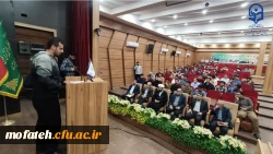 حضور دکتر اولی؛ سرپرست مدیریت امور پردیس های استان تهران، دکتر خدا قلی  زاده؛ معاون آموزشی، فرهنگی و پژوهشی و دکتر رحیمی؛ رئیس حراست دانشگاه فرهنگیان استان تهران در جلسه هم اندیشی با دانشجو معلمان و فعالان فرهنگی در پردیس شهید مفتح شهر ری