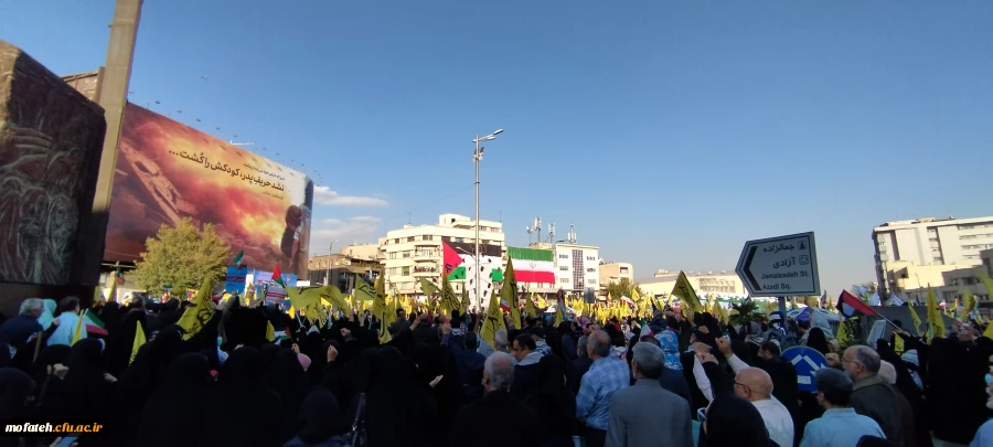 نمایی دیگر از دانشجومعلمان شرکت کننده در مراسم حامیان کودکان شهید در غزه 11