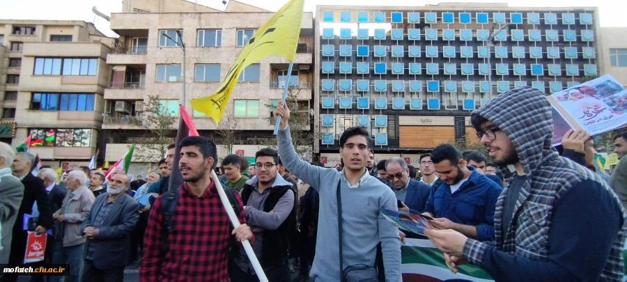 نمایی دیگر از دانشجومعلمان شرکت کننده در مراسم حامیان کودکان شهید در غزه 15