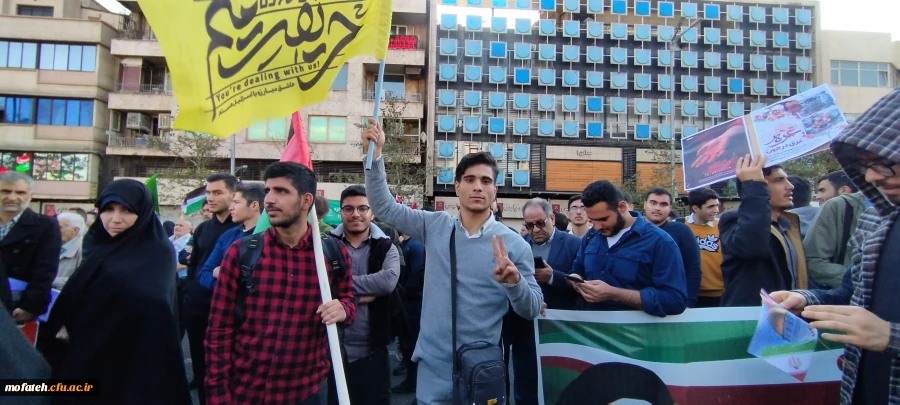 نمایی دیگر از دانشجومعلمان شرکت کننده در مراسم حامیان کودکان شهید در غزه 16