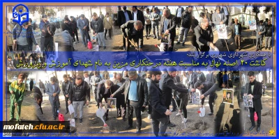 با همکاری شهرداری شهر ری برگزار شد؛

کاشت 20 اصله نهال به مناسبت هفته درختکاری مزین به نام شهدای آموزش و پرورش