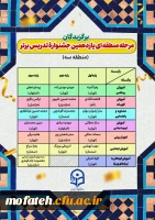 برگزیدگان مرحله منطقه ای یازدهمین جشنواره تدریس  2