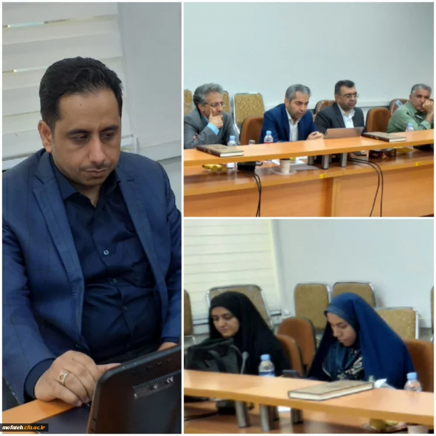 جلسه دفاع از پایان نامه آقای عبدالحسین نیسی دانشجوی کارشناسی ارشد پردیس شهید مفتح با عنوان "آسیب شناسی برنامه درسی رشته آموزش زبان و ادبیات فارسی دانشگاه فرهنگیان" 2
