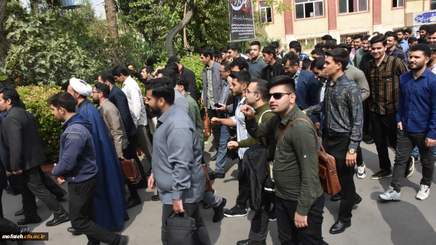 برگزاری تجمع و راهپیمایی در محکومیت ترور شهید سید حسن نصرالله و شهدای جبهه مقاومت در پردیس شهید مفتح شهر ری 13