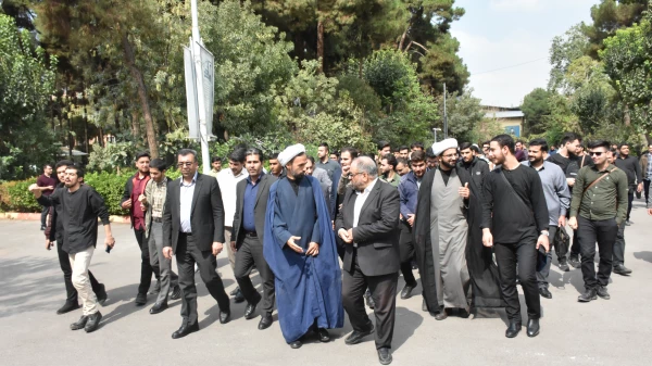 برگزاری تجمع و راهپیمایی در محکومیت ترور شهید سید حسن نصرالله و شهدای جبهه مقاومت در پردیس شهید مفتح شهر ری 16