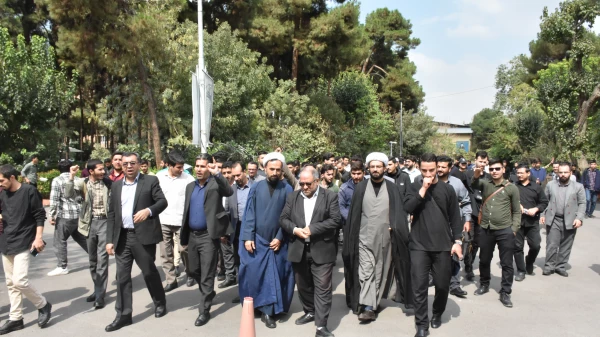 برگزاری تجمع و راهپیمایی در محکومیت ترور شهید سید حسن نصرالله و شهدای جبهه مقاومت در پردیس شهید مفتح شهر ری 17