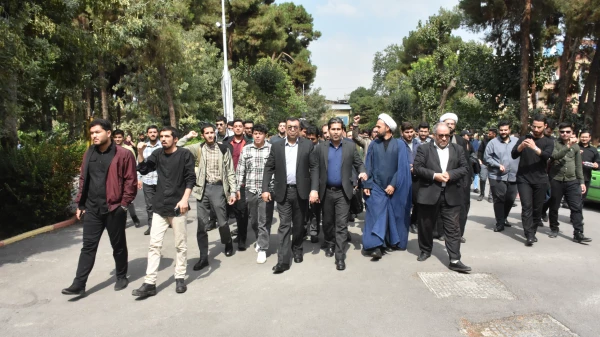 برگزاری تجمع و راهپیمایی در محکومیت ترور شهید سید حسن نصرالله و شهدای جبهه مقاومت در پردیس شهید مفتح شهر ری 18