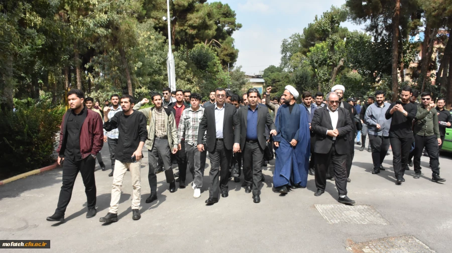 برگزاری تجمع و راهپیمایی در محکومیت ترور شهید سید حسن نصرالله و شهدای جبهه مقاومت در پردیس شهید مفتح شهر ری 18