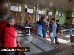 بازدید ناظر محترم استان قم؛ آقای دکتر احتشامی از پردیس شهید مفتح در بررسی وضعیت آشپزخانه، سلف سرویس، انبار و سردخانه پردیس   4