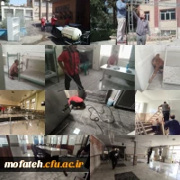 فرایند آماده سازی فضاهای مختلف پردیس برای سال تحصیلی جدید 